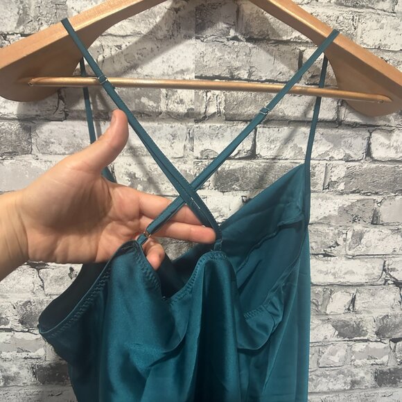 NWT EKOUAER Teal Spaghetti Strap Tank Top Size XL - Picture 7 of 15